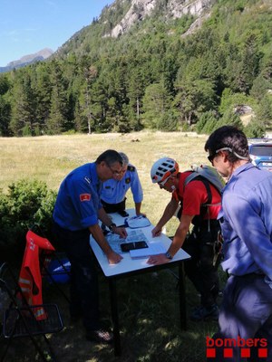 Recerca d’un excursionista desaparegut a la Vall de Boí (Foto: Bombers)
