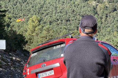 Recerca del boletaire desaparegut a Bóixols, que ha estat trobat sense vida aquest divendres (Foto: ACN)