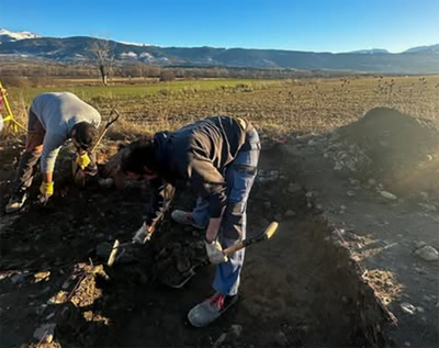 Excavació al camí d'Ur, a Llívia (Foto: UAB)