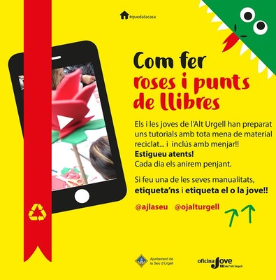 Tutorial per fer roses i punts de llibre amb material reciclat