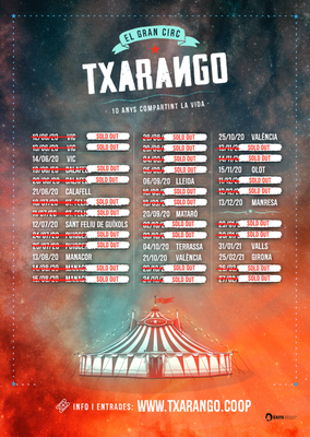 Cartell de la gira de comiat suspesa que havia programat Txarango