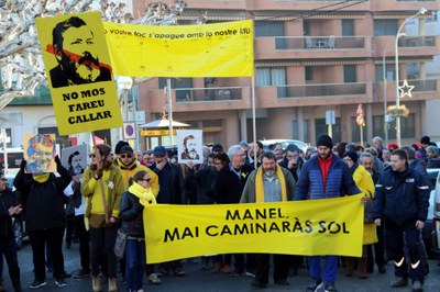 Concentració a Tremp en suport a Manel Riu (Foto: ACN)
