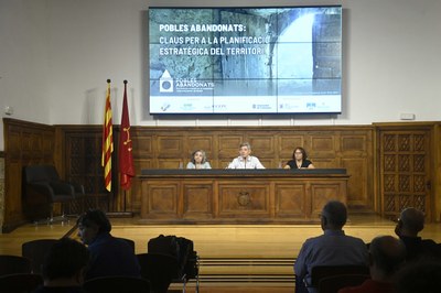 Presentació, a Lleida, de l'estudi i exposició ‘Pobles Abandonats: claus per a la planificació estratègica del territori’ (Foto: IEI)
