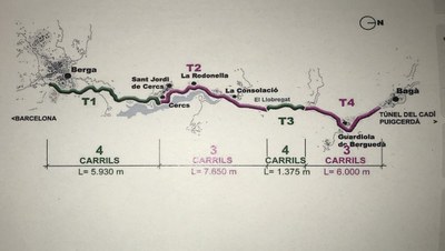 Projecte per desdoblar la C-16 entre Berga i Bagà (Departament de Territori)