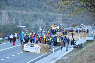 Tall a la carretera N-145, a l'altura de la Seu (08/11/2017)