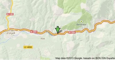 Cruïlla Estamariu - Mapa 260