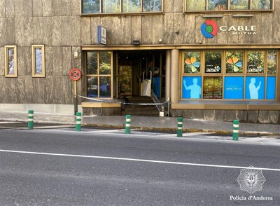 Les dependències de la Policia a Sant Julià també s'han vist afectades per l'incendi al Centre Cultural i de Congressos (Foto: Policia d'Andorra)