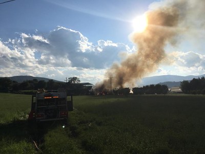 Incendi en una granja de la Seu d'Urgell