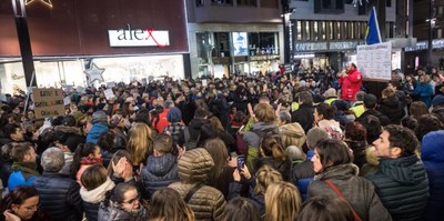 Concentració a Andorra en defensa dels drets laborals i socials (Foto: El Periòdic) 