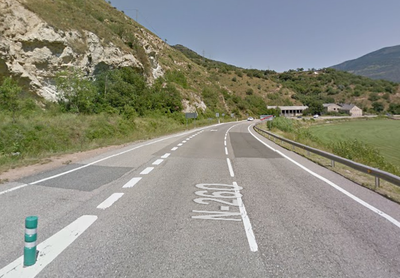 Tram de l'N-260, a Sort (Foto: Google Maps)