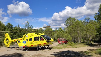 Rescat d’una persona a la zona de les Basses de Codó (Foto: Bombers Nargó)