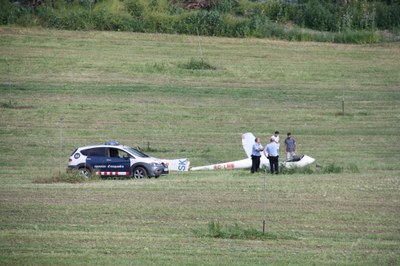 Planador accidentat a la Seu (Foto: ACN)