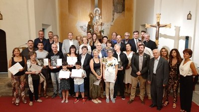 Guardonats del Premis Literaris Homilies d'Organyà 2019 (Foto: Ajuntament d'Organyà)