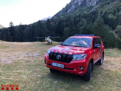 Accident a la Vall de Boí (Foto: Bombers)
