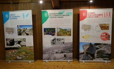 Panells de l'exposició sobre el PN Aigüestortes i Estany de Sant Maurici (Foto: TES)