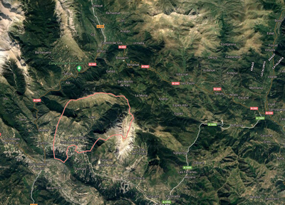 Municipi de la Vall de Bardaixí, a la Ribagorça (Google Maps)