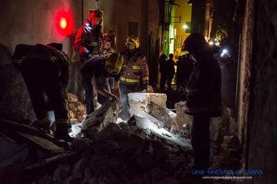 Despreniment d'una paret a Oliana (Foto: Marc Marrero)