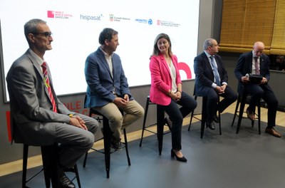 Presentació, a Barcelona, del projecte per connectar via satèl·lit zones remotes de l'Aran (Foto: ACN)