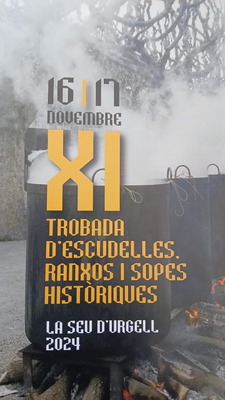 Cartell de l'XI Trobada d'Escudelles, Ranxos i Sopes Històriques, a la Seu d'Urgell