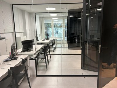 Interior de la nova oficina d'UP i Agroxarxa a la Seu d'Urgell