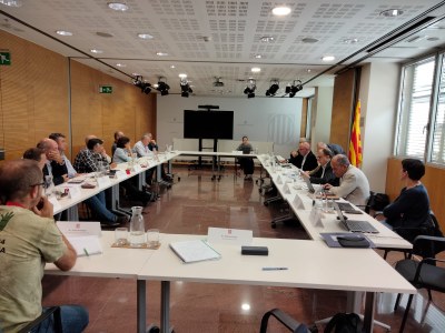Reunió de la Taula Agrària per acordar mesures contra la sequera, aquest divendres al Departament d'Acció Climàtica (Foto: UP)