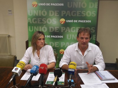 Roda de premsa d'Unió de Pagesos (Foto: UP)