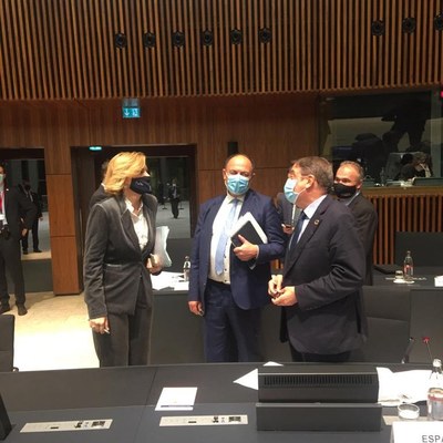 El ministre espanyol Luis Planas, a la reunió de titulars d'Agricultura de la UE, aquest dimarts (Foto: Ministerio de Agricultura)