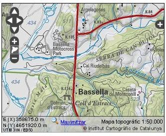 Bassella - Mapa de la zona del nou poble