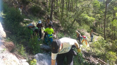 Valls d'Aguilar - Neteja del camí vell Noves-Els Castells