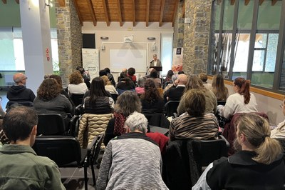 Presentació, a Sort, de la implantació del programa Vincles Alt Pirineu-Aran (Foto: ACN)