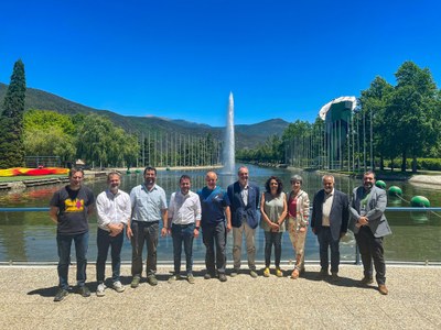Visita de Pere Aragonès al Parc Olímpic del Segre (Foto: Ràfting Parc)