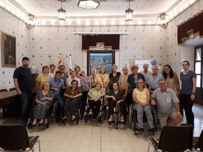 Els padrins de la residència de l'Hospital, a l'Ajuntament de la Seu