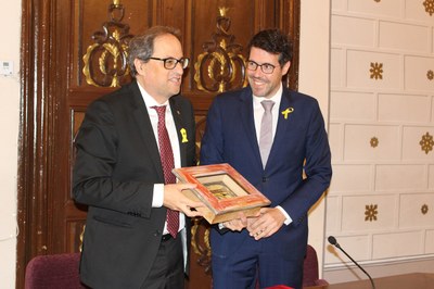 Visita de Quim Torra a l'Ajuntament de la Seu (Foto: Ajuntament de la Seu)