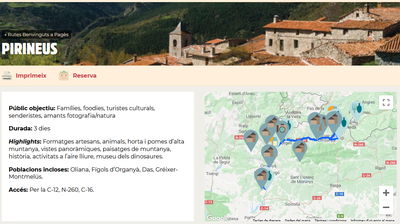Ruta pels Pirineus (Alt Urgell i Cerdanya) proposada enguany per Benvinguts a Pagès