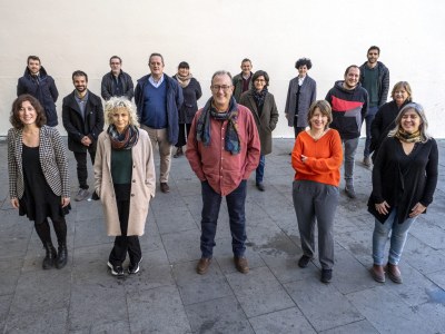 Presentació de la candidatura per renovar parcialment la junta d'Òmnium, amb Xavier Antich al capdavant (Foto: Òmnium Cultural)