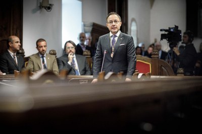 Xavier Espot pren possessió del càrrec de cap de Govern (Foto: Govern d'Andorra)