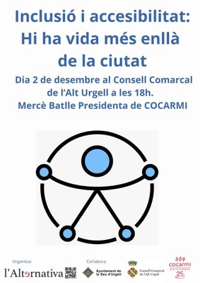 Xerrada a la Seu d'Urgell sobre inclusió i accessibilitat fora de les àrees urbanes