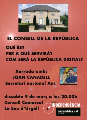Xerrada a la Seu sobre el Consell de la República