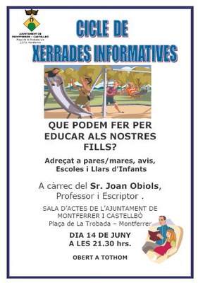 Montferrer - Cartell xerrada Joan Obiols