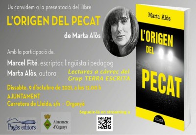 Presentació a Organyà de la novel·la 'L'origen del pecat', de Marta Alòs