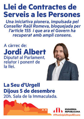 Xerrada d'ERC sobre la Llei de contractes de serveis a les persones