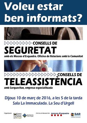 Consells de seguretat i teleassistència