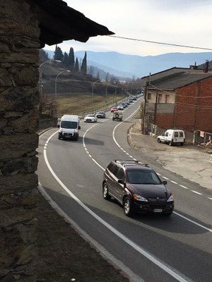 Trànsit a la carretera N-260 a Castellciutat